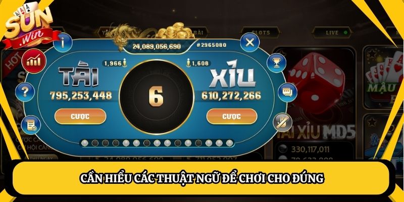 Cần hiểu các thuật ngữ để chơi cho đúng