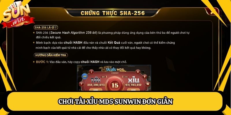 Chơi tài xỉu MD5 Sunwin đơn giản