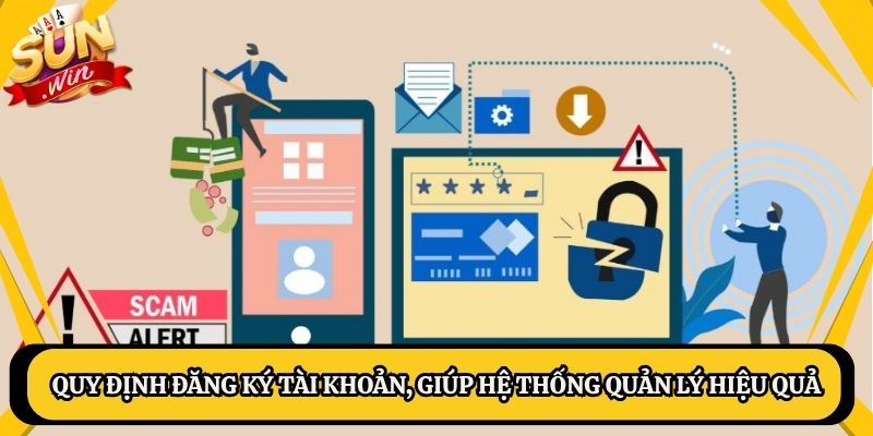 Quy định đăng ký tài khoản, giúp hệ thống quản lý hiệu quả
