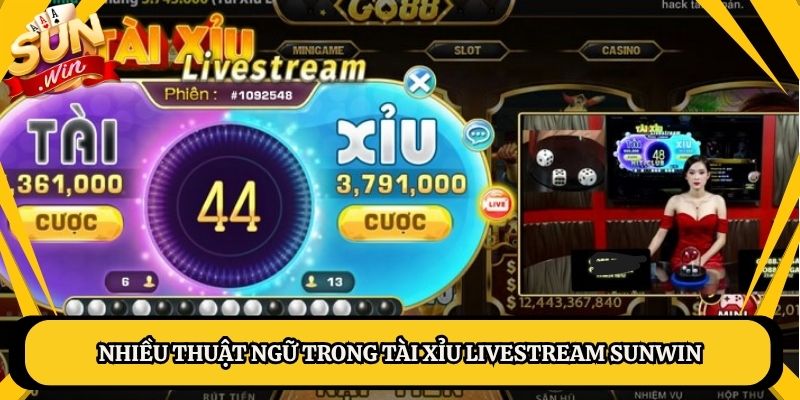 Nhiều thuật ngữ trong Tài xỉu Livestream Sunwin